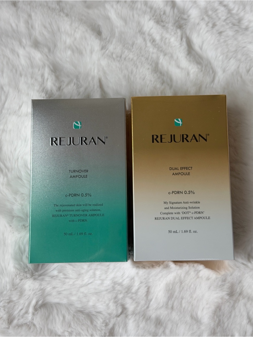 REJURAN Turnover & Dual Effect Ampoule Set - Green & Gold